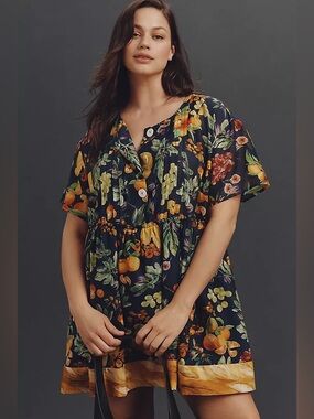 Rachel Antonoff Howard Cotton Silk Mini Babydoll Dress